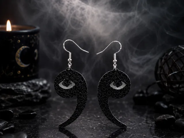 Spooky apostrophes earrings