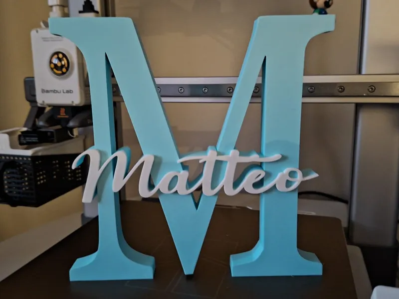 Lettera M con nome Matteo