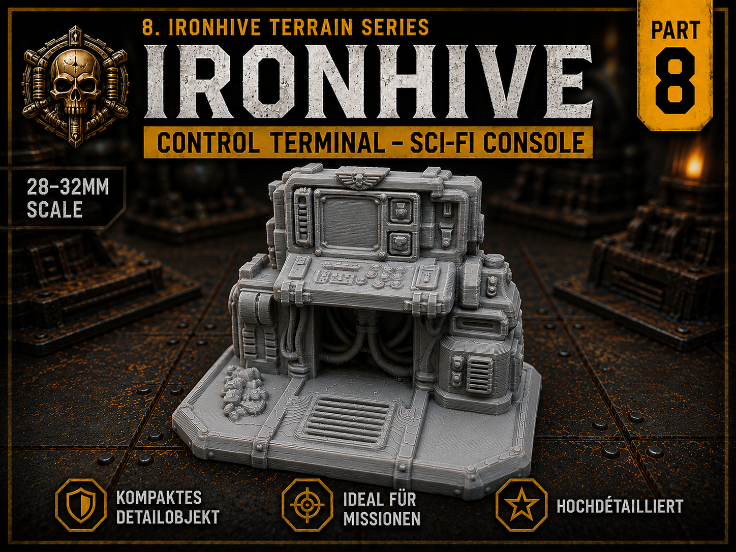 8. IRONHIVE – Control Terminal – Sci-Fi Console
