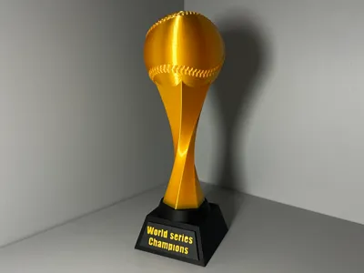 Baseball trophy - customizable plaque