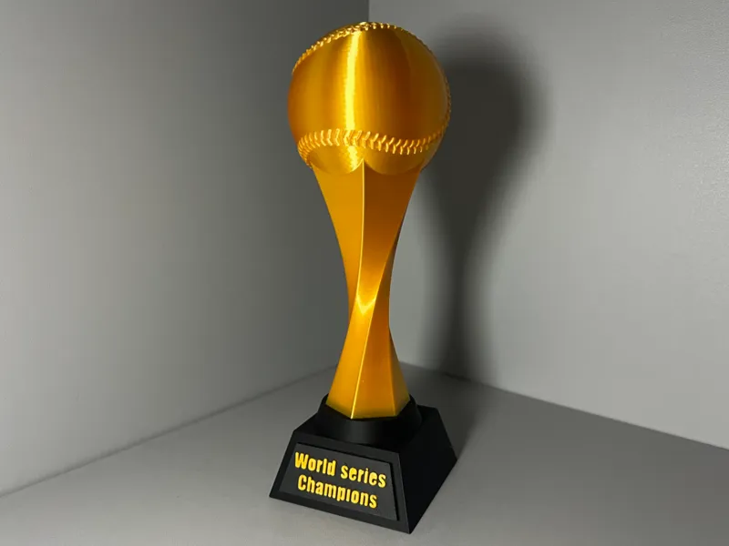 Baseball trophy - customizable plaque