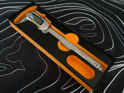 Gridfinity Digital Caliper Bin (Real Stackable)