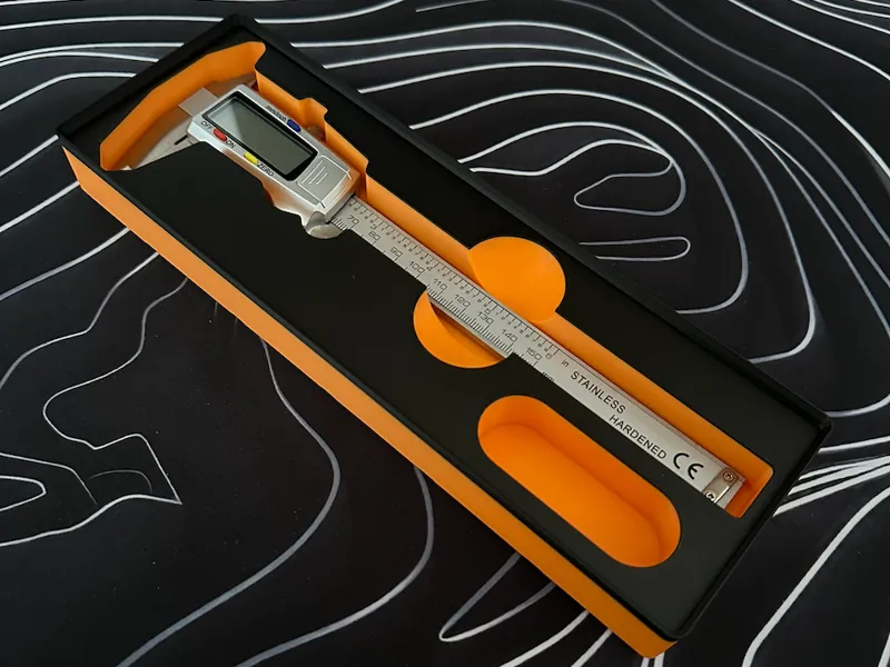 Gridfinity Digital Caliper Bin (Real Stackable)