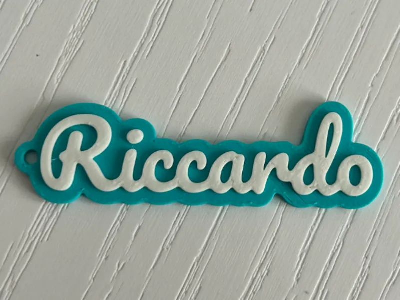 Riccardo - 3d printed name keychain personalized