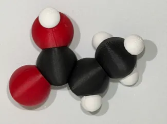 PLA molecule self assemble (Polylactic Acid)