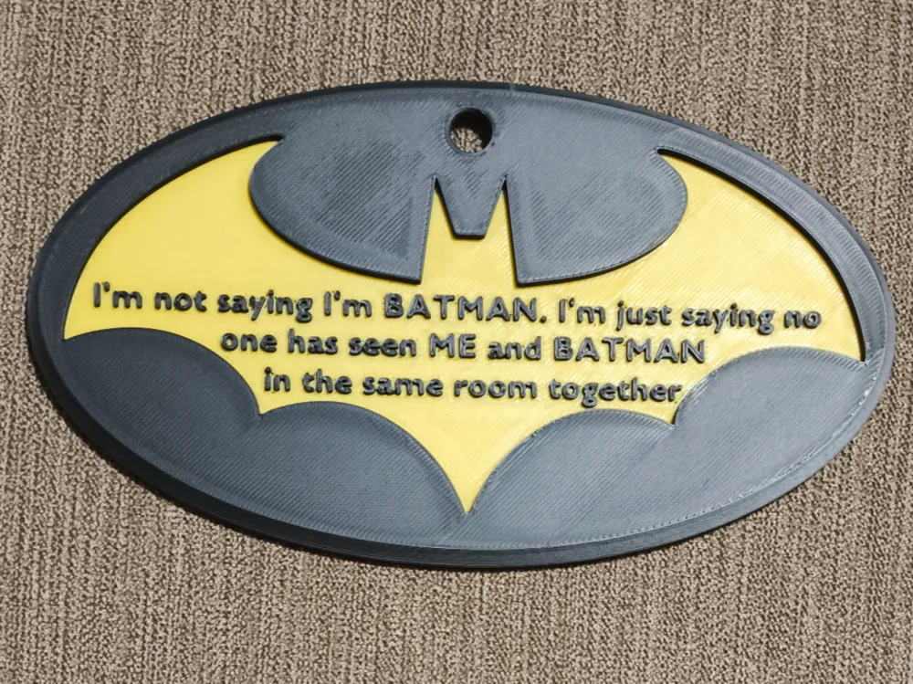BATMAN SIGN - Free 3D Print Model - MakerWorld