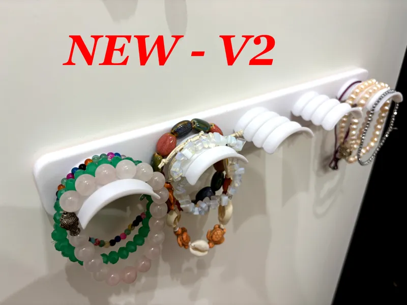 Schmuck Organizer für 20 Armreife V2 (Wandhängend)