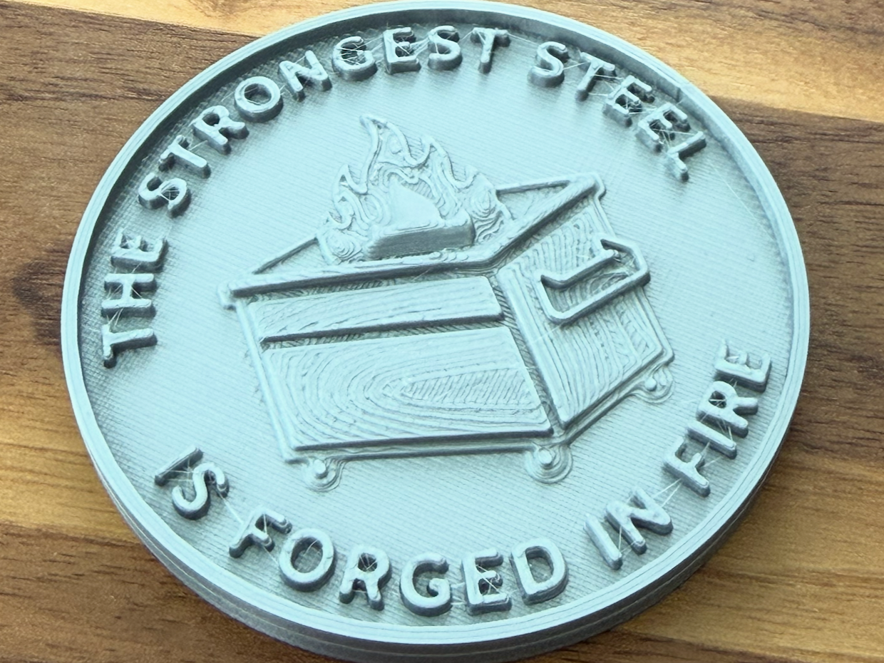Dumpster Fire Challenge Coin