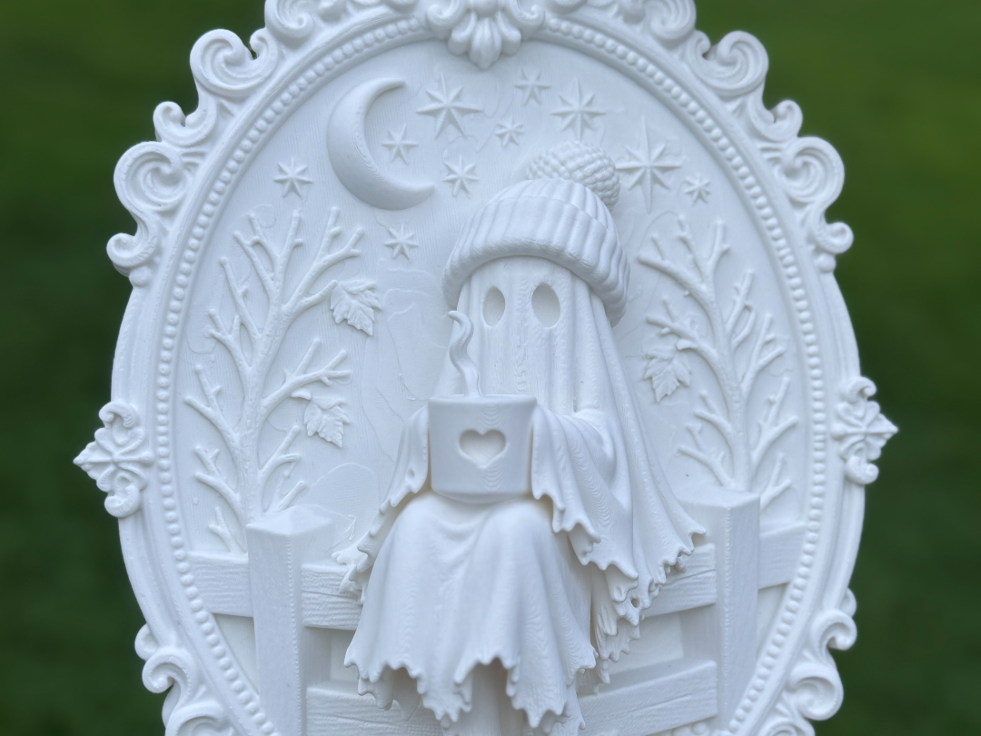 Ghost on Fence in Victorian Frame - 1