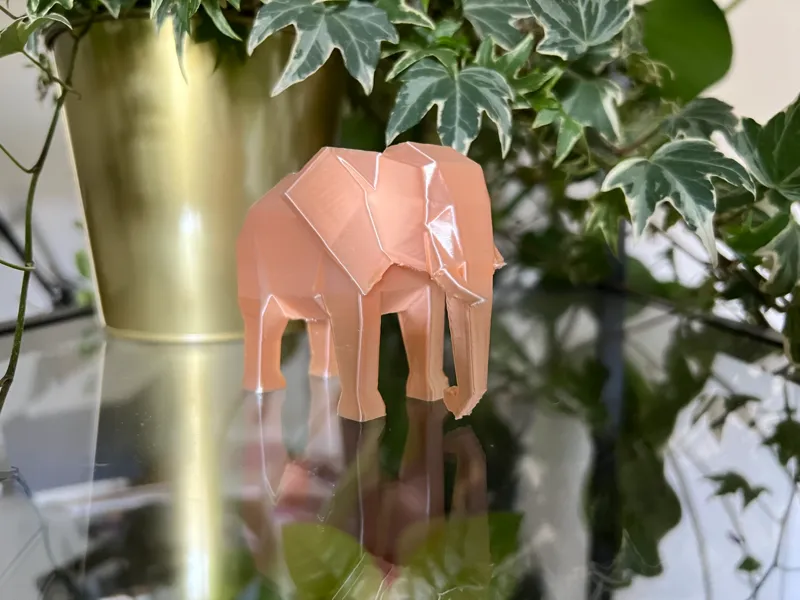 Low-Poly Elephant Figurine