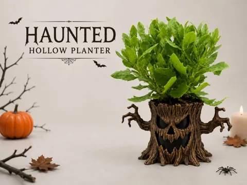 Maceta decorativa: Haunted Hollow Planter — referencia de MakerWorld