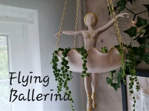 Letrero o emblema decorativo: Flying Ballerina — referencia de MakerWorld