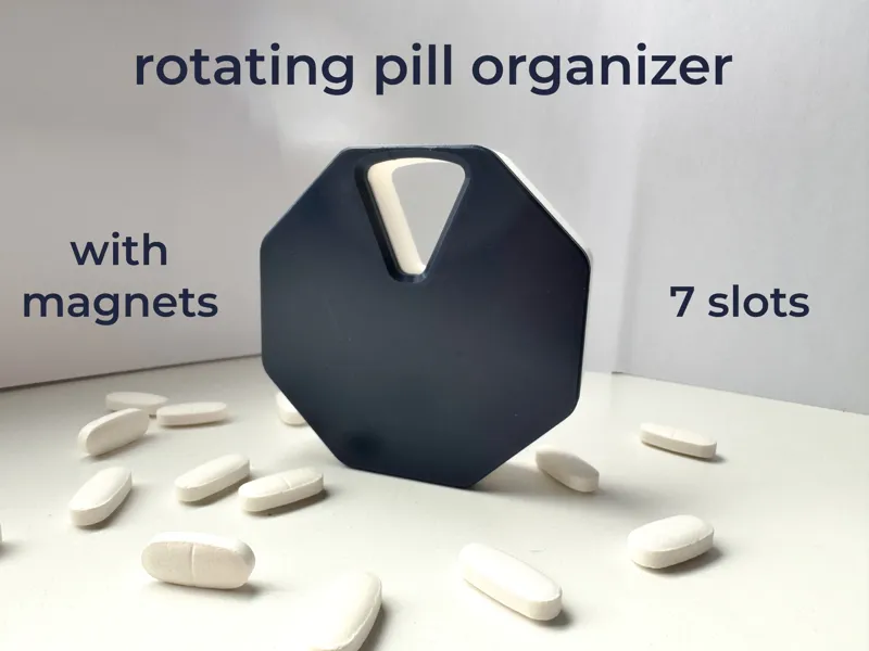 Roating Pill Organizer - Satisfying click!