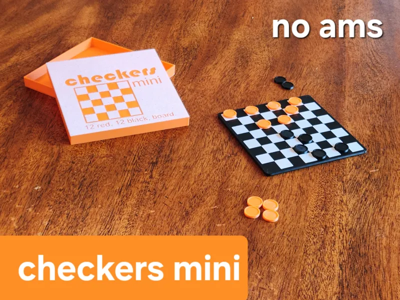 mini checkers game no ams with box great gift.