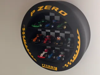 F1 2026 Tyre Shelf for mini f1 cars or hot wheels