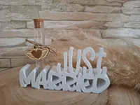 Inscription « Just Married » avec support pour éprouvette — photo 1