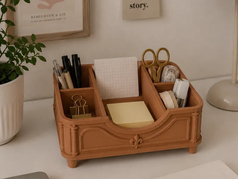 Vintage-Inspired Desk Organizer – Office Storage
