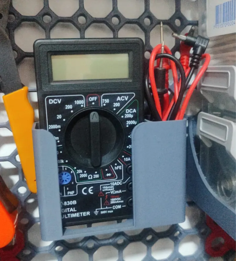 Multimeter holder for Multiboard