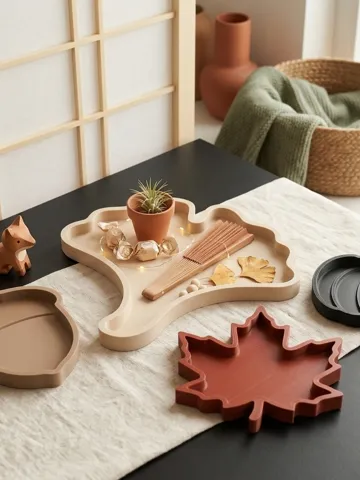 Bandeja organizadora: Ginkgo Leaf Trinket Tray – 3 Sizes — vista de referencia 2