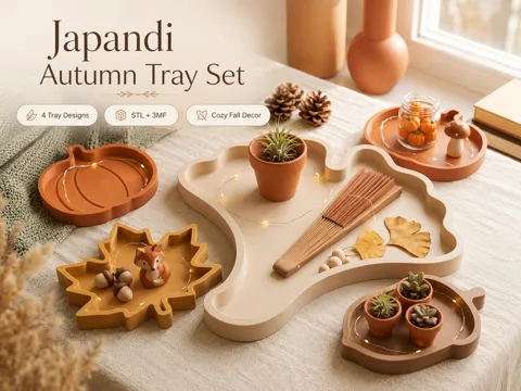 Bandeja organizadora: Ginkgo Leaf Trinket Tray – 3 Sizes — referencia de MakerWorld