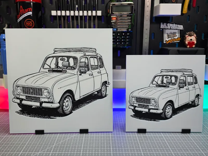 Renault 4L - Hueforge - 3 Colors