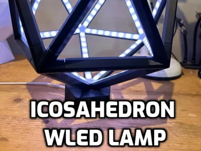 Icosahedron ESP32 WLED lamp, audo reactive