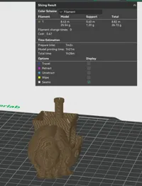 0.2mm layer, 2 walls, 10% infill