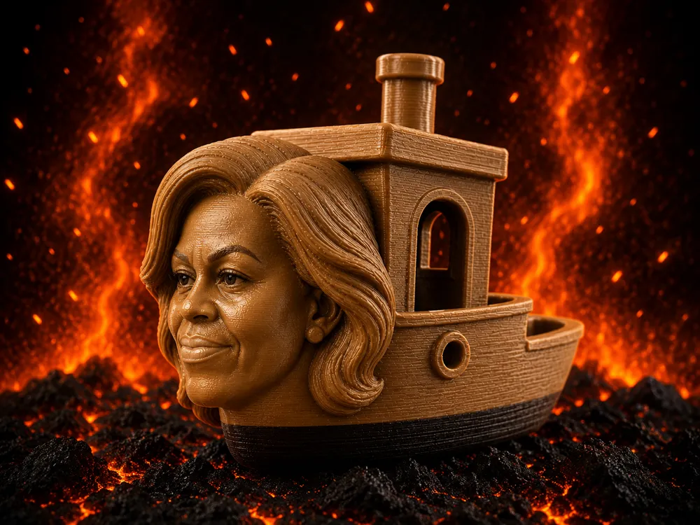 Michelle Obama Benchy | Legendary Benchy Colection - Free 3D Print ...
