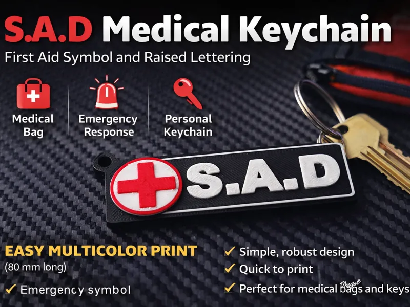Porte-clé médical S.A.D – Keychain First Aid