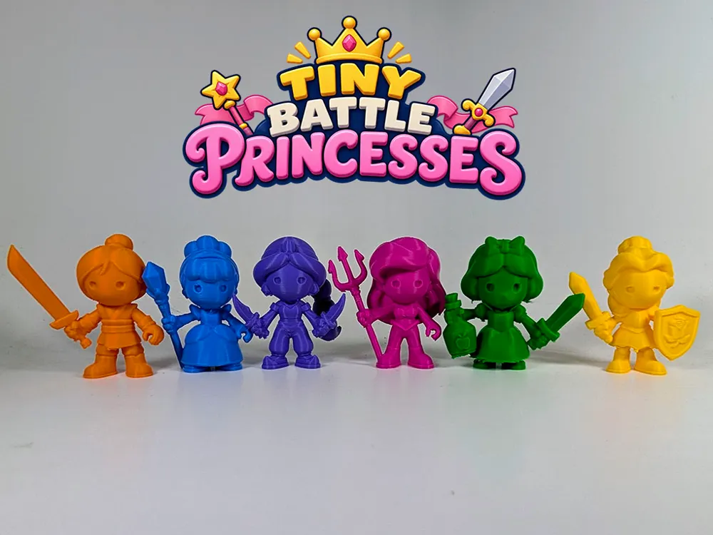 Modelo para impresión 3D: Tiny Battle Princesses. Referencia del modelo original.