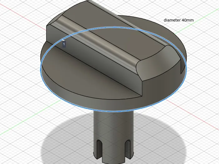 Junkers Large Control Knob 40mm - 3D Printed