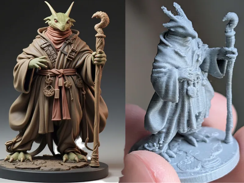 Lizard Wizard - - RPG Figure