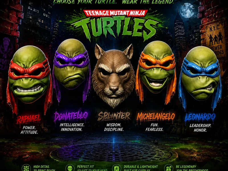 Turtles Pack mask Full color