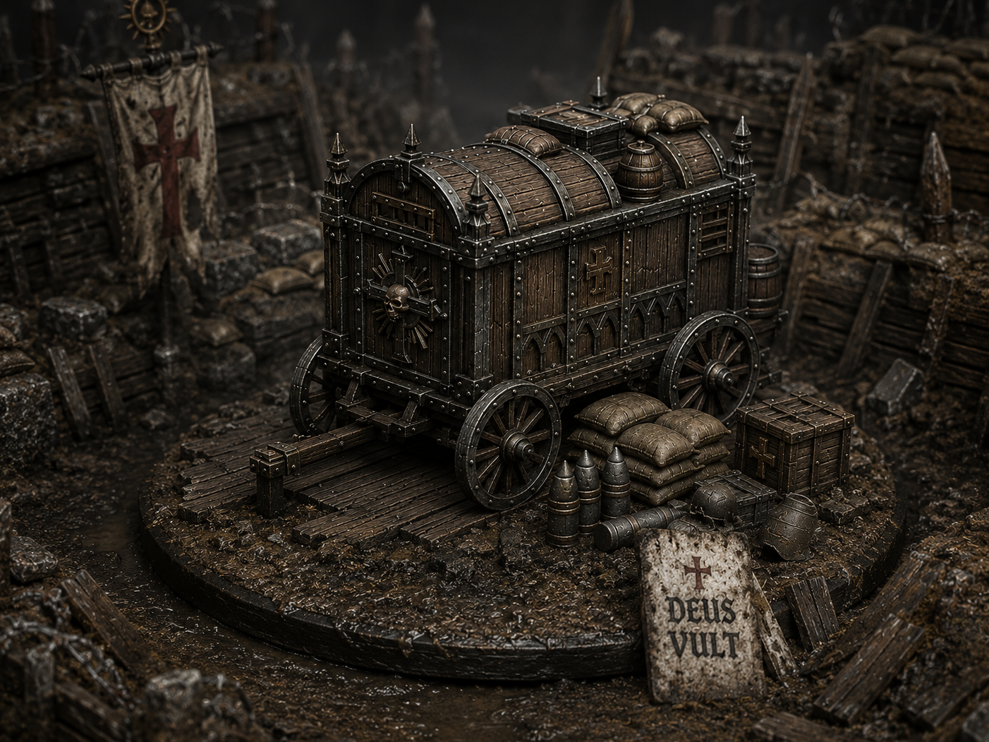 Medieval wagon Trench Crusade