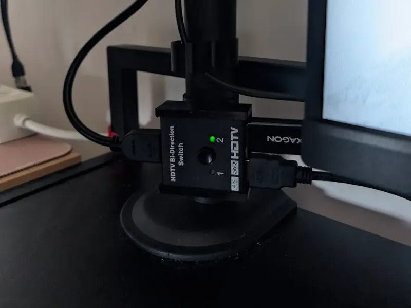 HDMI Switch mount for Monitor console - read desc.