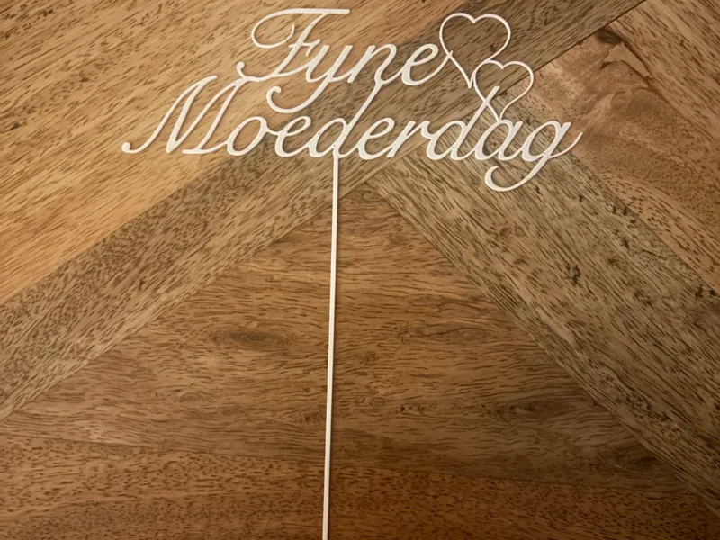 Fijne Moederdag cake topper