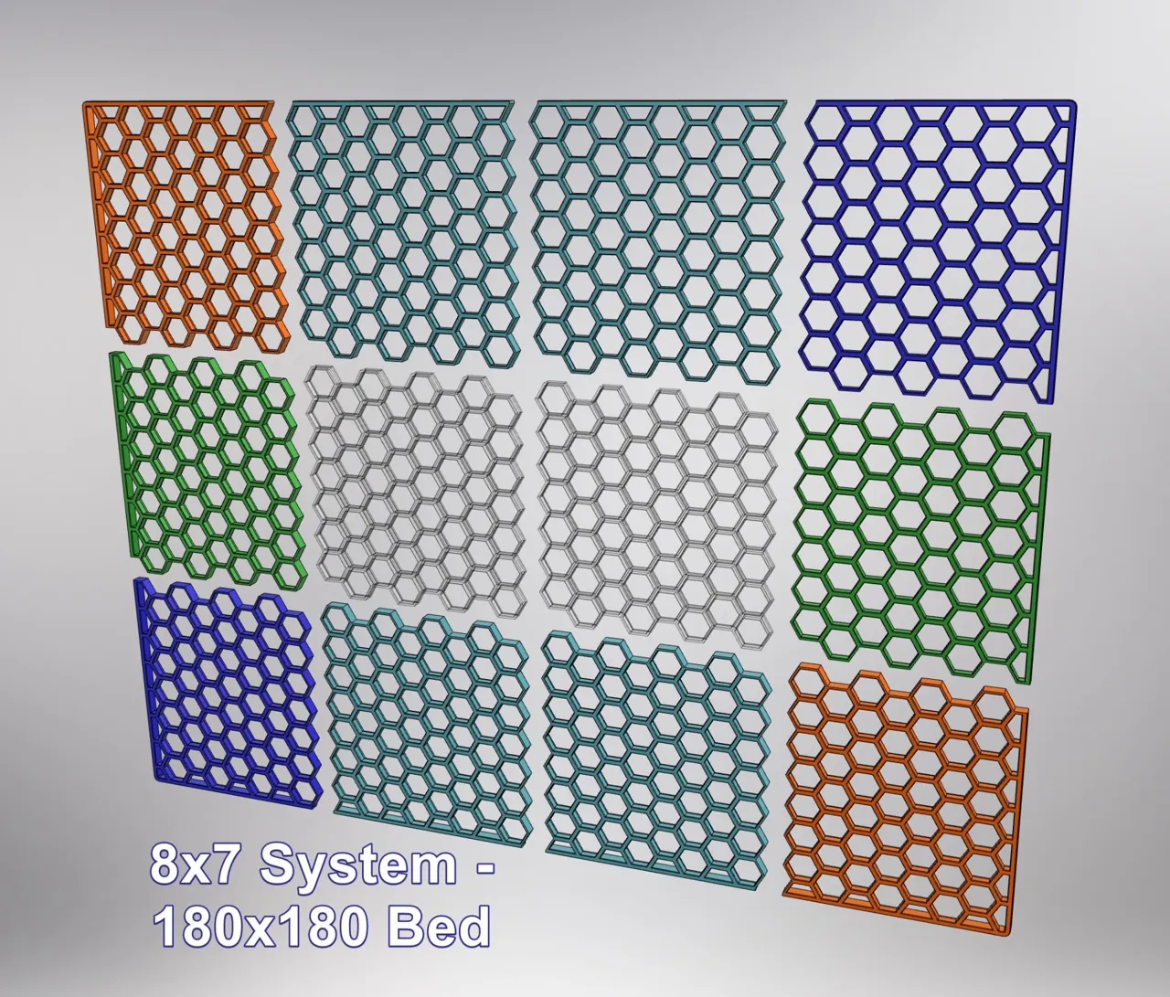 Framed HSW - 5 Sets - Honeycomb Storage Wall view 2