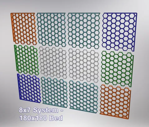 Framed HSW - 5 Sets - Honeycomb Storage Wall view 2