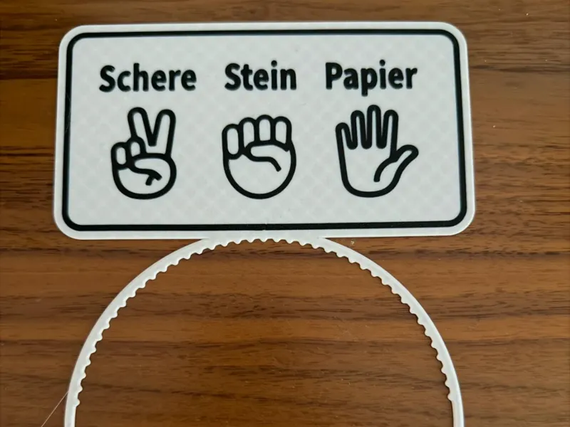 Haarreif mit Schere Stein Papier Schild