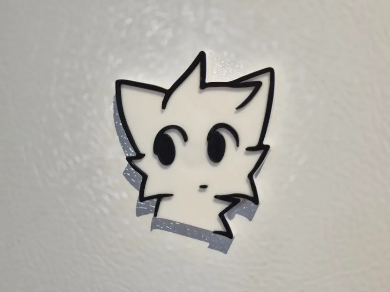 Boykisser looking fridge magnet
