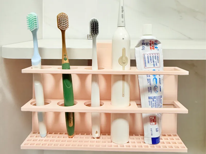 Clip-on toothbrush holder