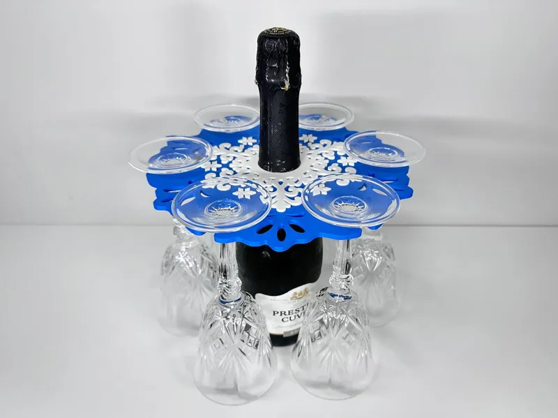 Cheers Snowflake – Champagne Glass Holder
