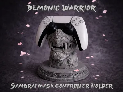 Samurai Mask Controller Holder - Gamepad Display