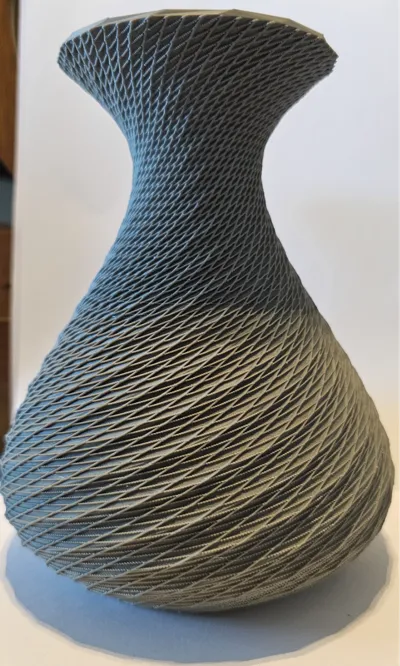 Cross Hatch Spiral Vase