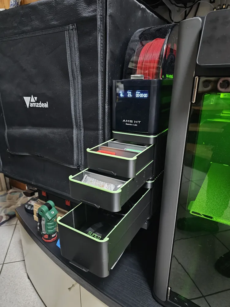 AMS HT CoreDock - Modular, stackable storage base - Free 3D Print Model ...