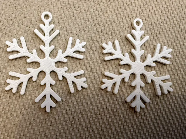 Snowflake earrings or tree decorations