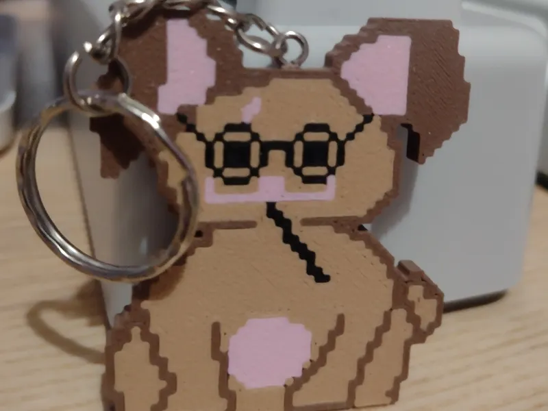 Pixel art NFT key chain #CursedRabbits