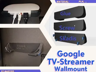Google TV-Streamer 4k Holder (Skadis,Screw,Glue))