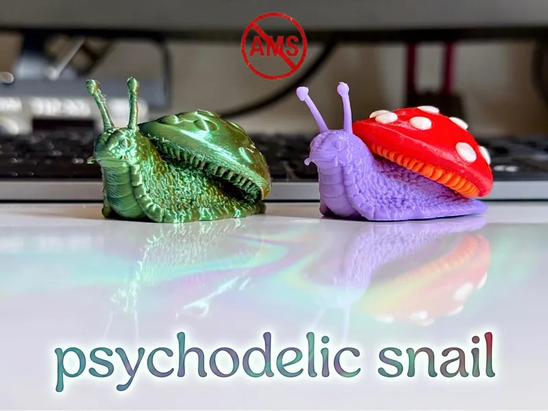 Fantasy Psychedelic Mushroom Snail pure Brainrot