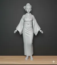 Figurine femme en kimono — photo 1